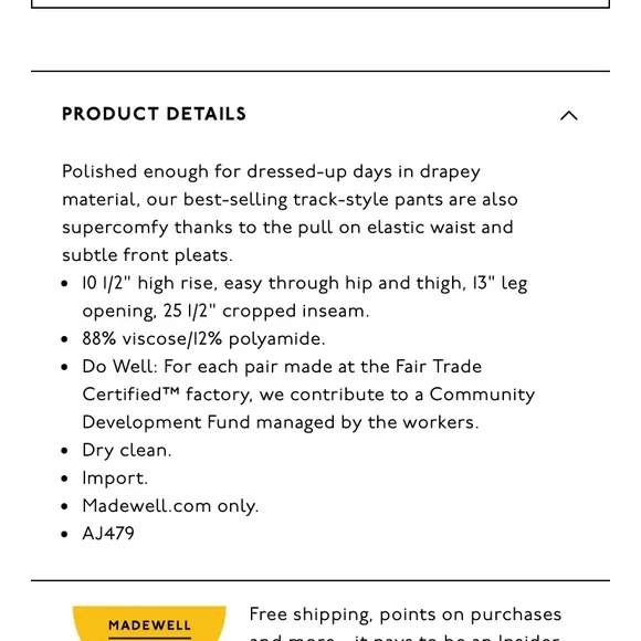 Madewell Drapey Track Trousers - Picture 11 of 11